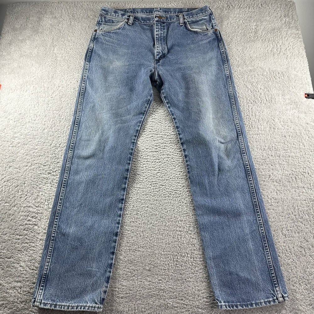 VINTAGE Wrangler Cowboy Cut Original Fit Jeans Mens 34x33 Faded Made in USA